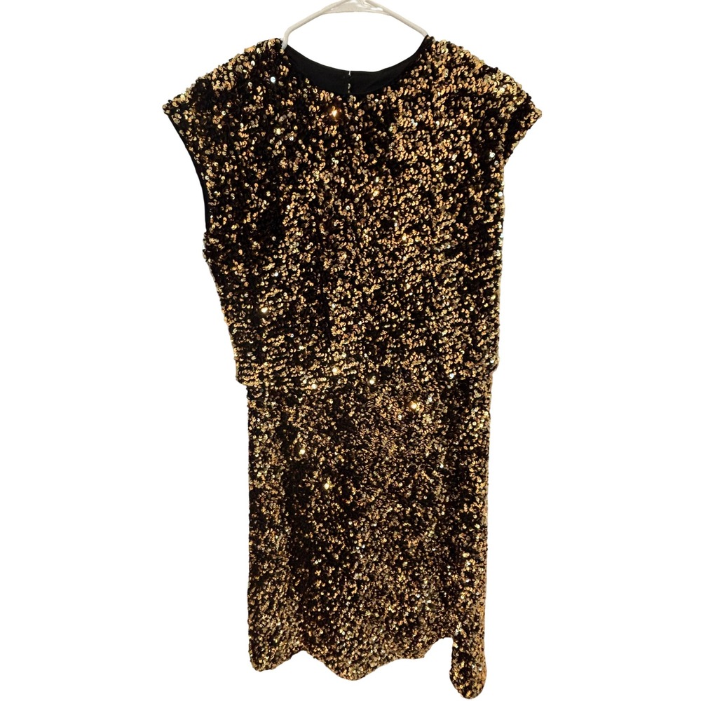 NWT Banana Republic 2PC GOLD Women‎ Sequin Skirt & Top Size S